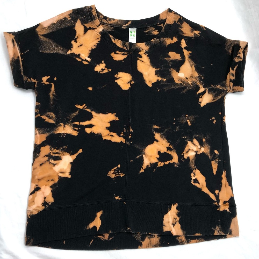 Bleach Dyed Oversized Heavy Knit Tee T-shirt